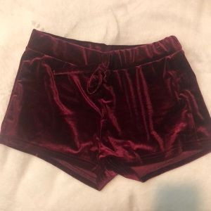 Velvet lounge shorts